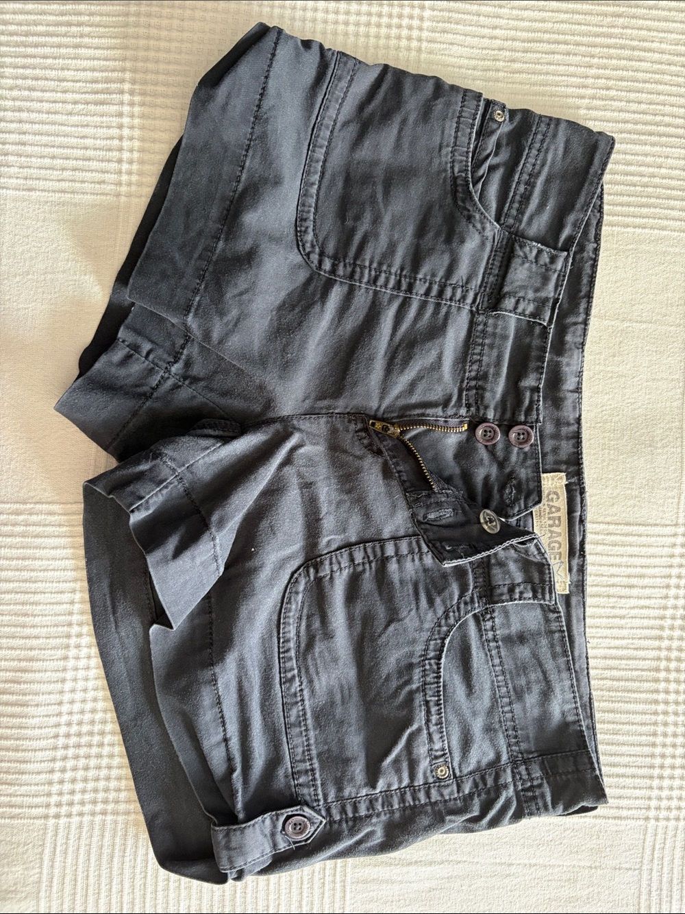Vintage Garage Women's Black Cargo Style Shorts